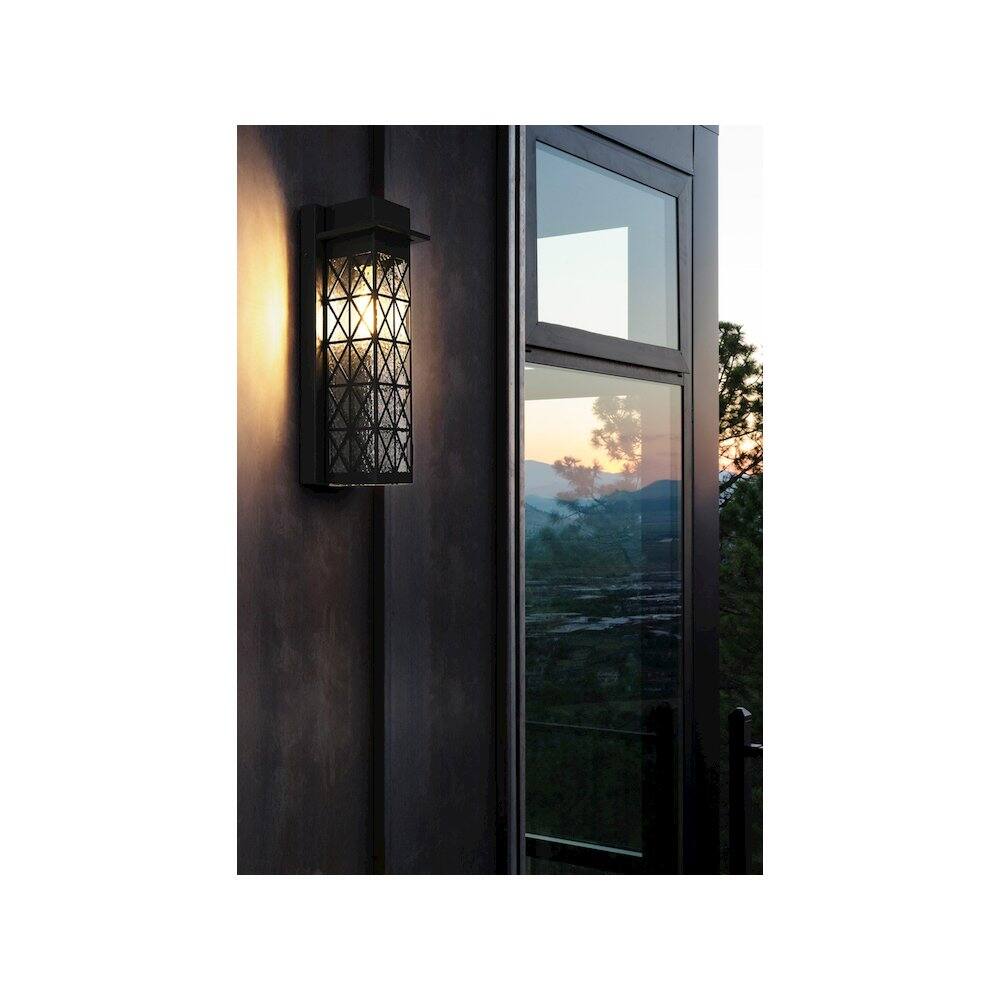 Alt View 4. Elegant Lighting - Wildey 7 inch Outdoor Pendant in Black - Black.