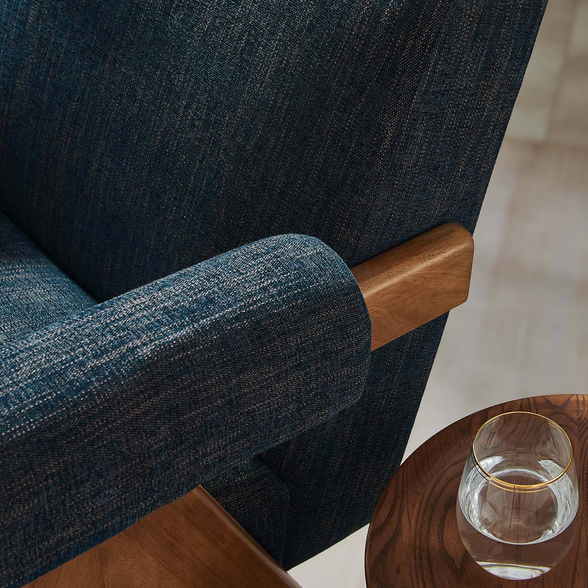 Alt View 5. Modway - Lyra Fabric Armchair by Modway - Blue.