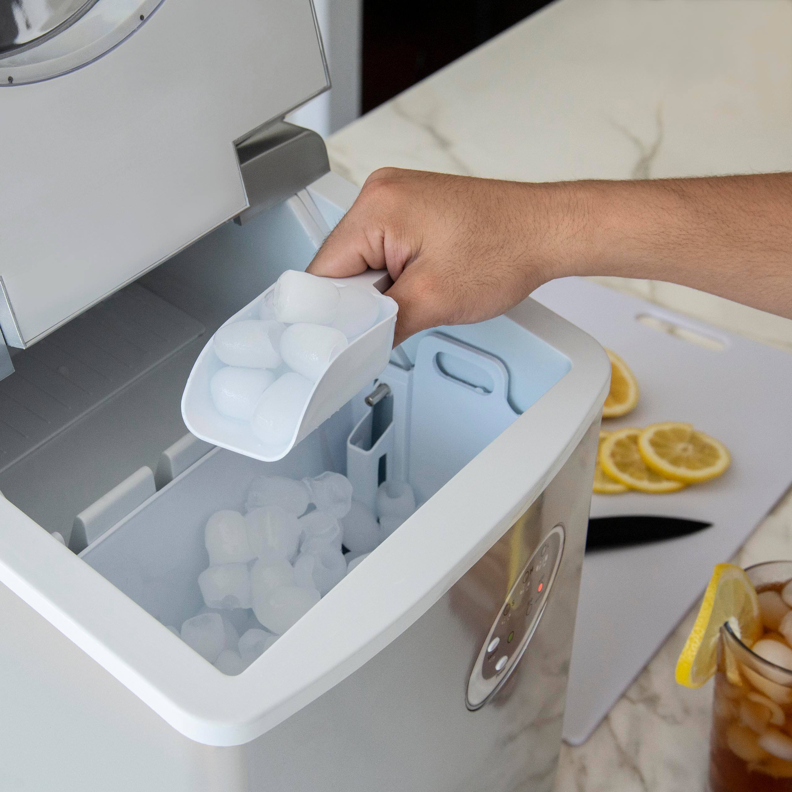 Alt View 18. NewAir - 12" 28-lb Portable Ice Maker - 3 Ice Sizes - Silver.