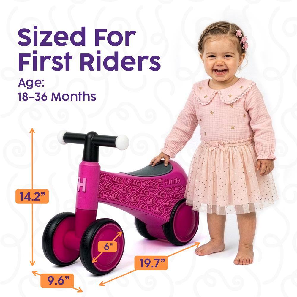 Sized For First Riders  
Age: 18-36 Months  
14.2"  
9.6"  
6"  
19.7"
