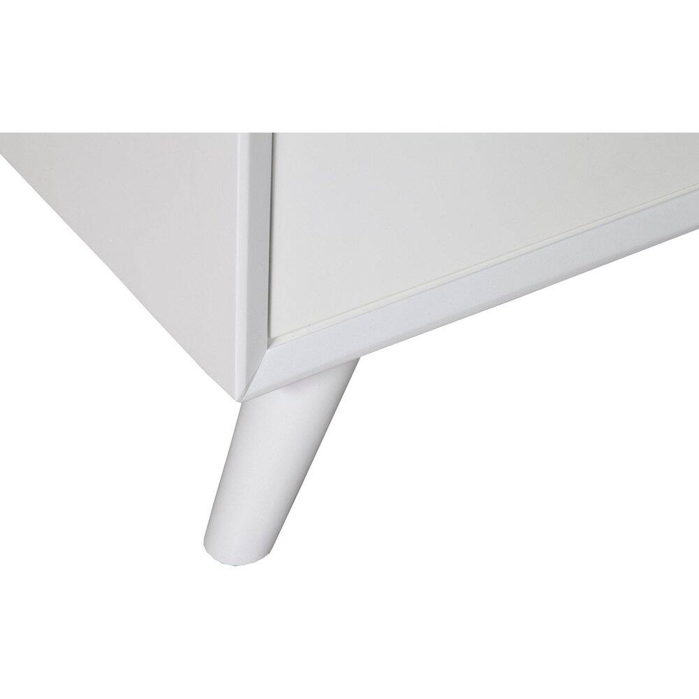 Angle. Alpine Furniture - Flynn Accent Cabinet - White.