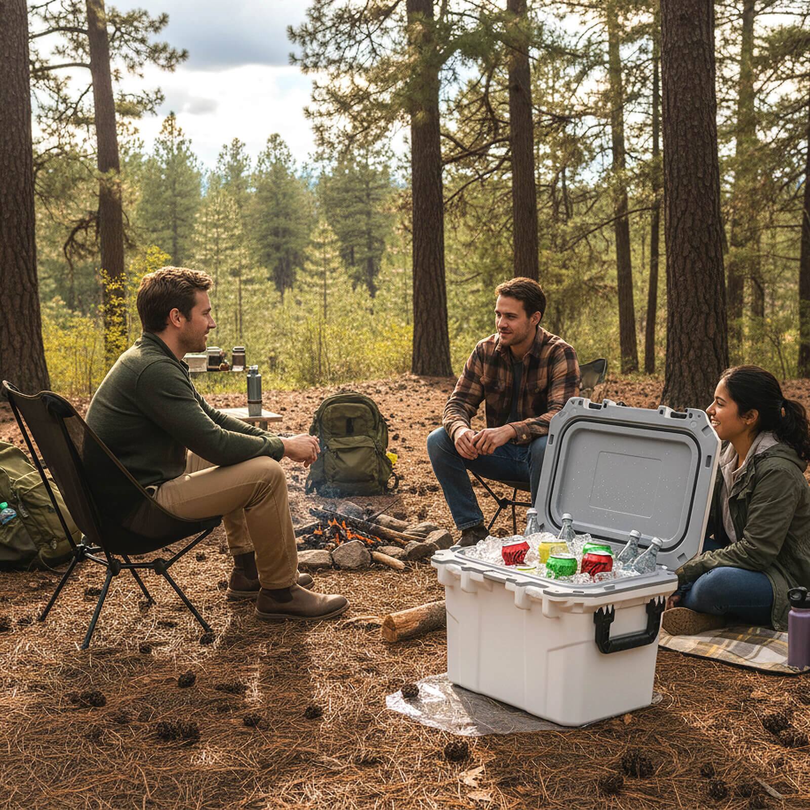 Alt View 1. Costway - Costway 53 QT Ultra-Light Injection Molded Cooler with 2 Handles & Bottle Opener for 6 Days - White.