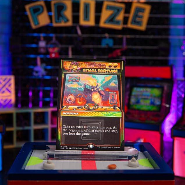 PRIZE

FINAL FORTUNE

INSTANT

Take an extra turn after this one. At the beginning of that turn's end step, you lose the game.

© 1956 SLD EN ~ SNR & Cauce LEmArS
