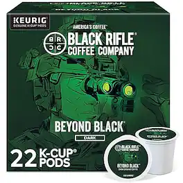 Black Rifle Coffee - Company Beyond Black Coffee Keurig® K-Cup® Pods, Dark Roast, 22/Box (5000384043)