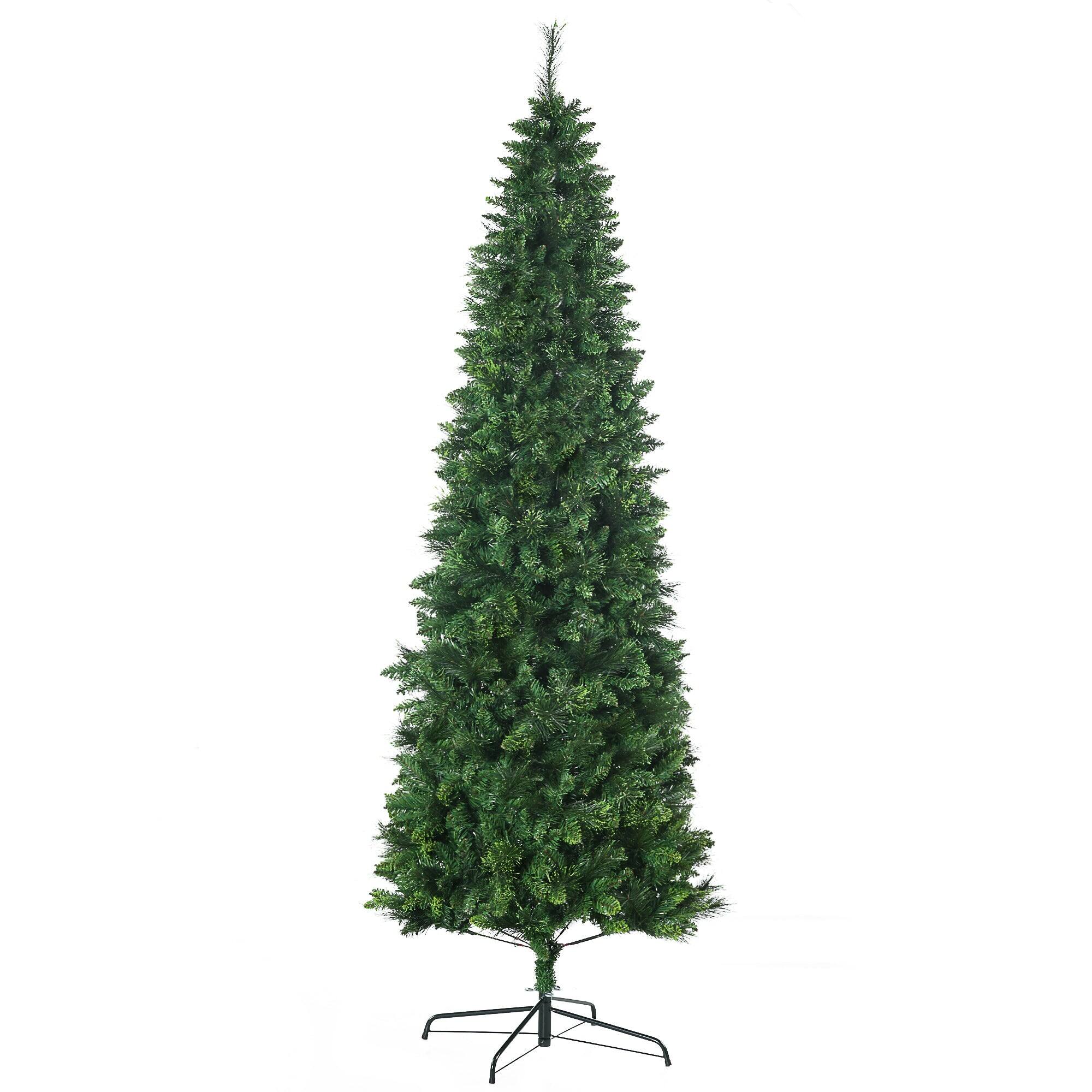 Alt View 4. Hivvago - 7.5ft Tall Pencil Artificial Christmas Tree Holiday DÃ©cor with 1075 Branches - Green.