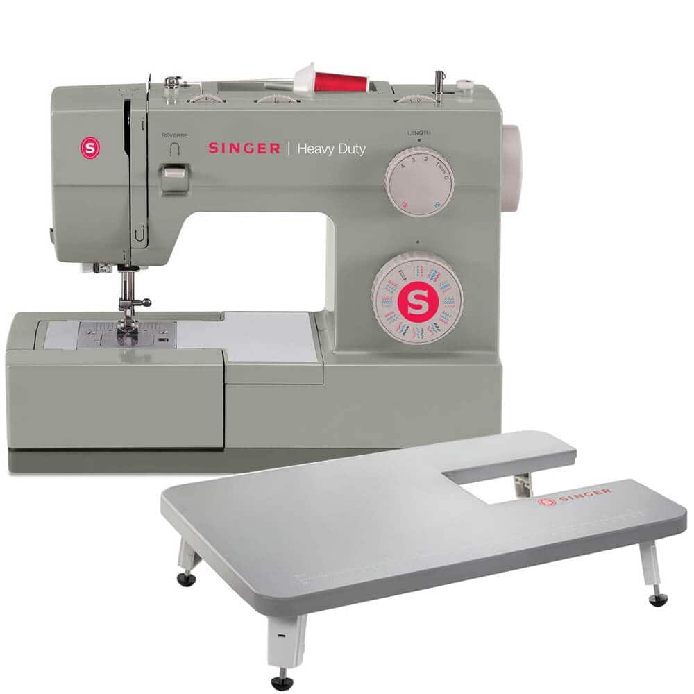 Singer - 4452EXTBUND Heavy Duty 4452 Sewing Machine with Extension Table - Gray