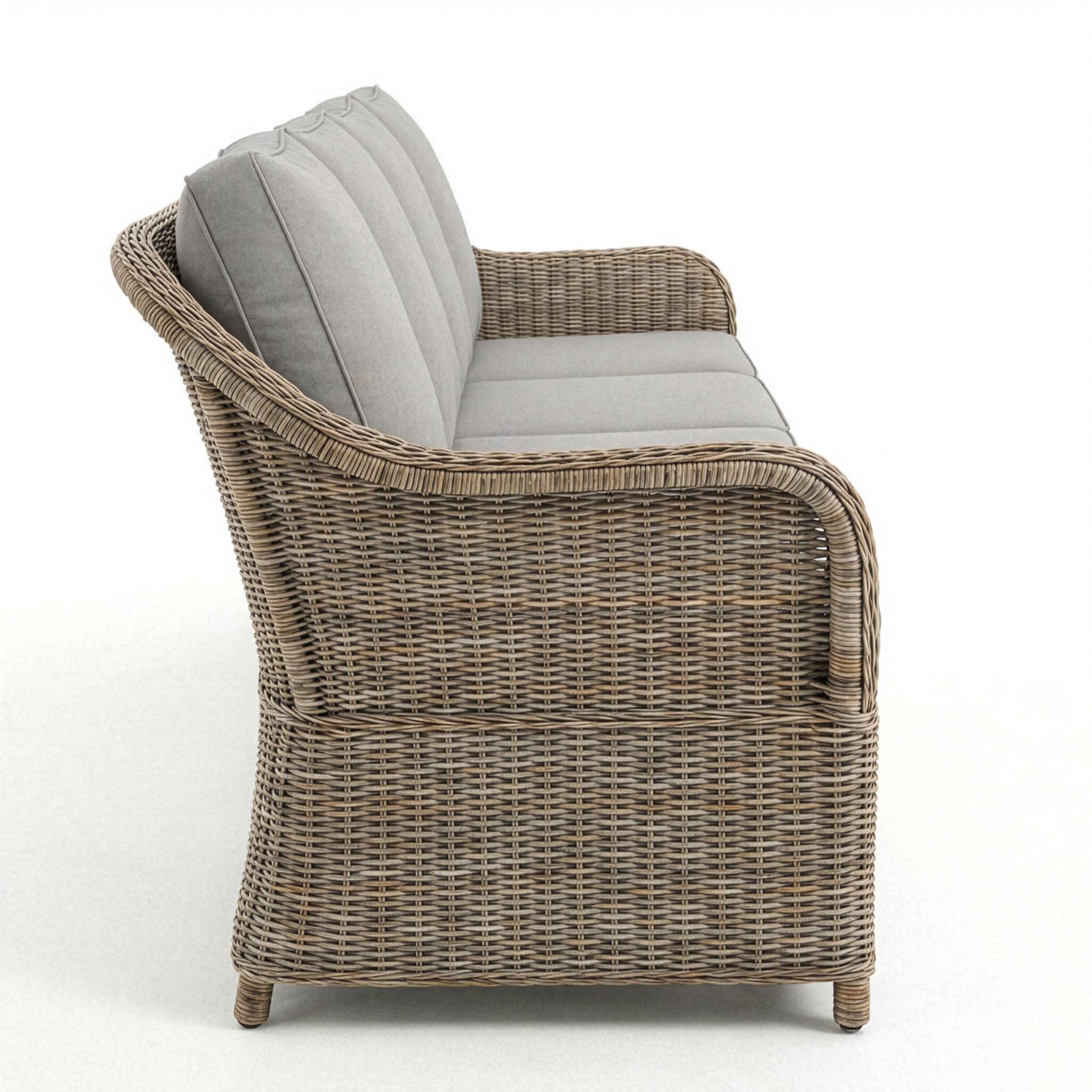 Alt View 7. Martha Stewart - Lily Pond Indoor-Outdoor 3-Seat Modular Patio Sofa with All-Weather Cushions - Gray Cushions/Weathered Gray Frame.
