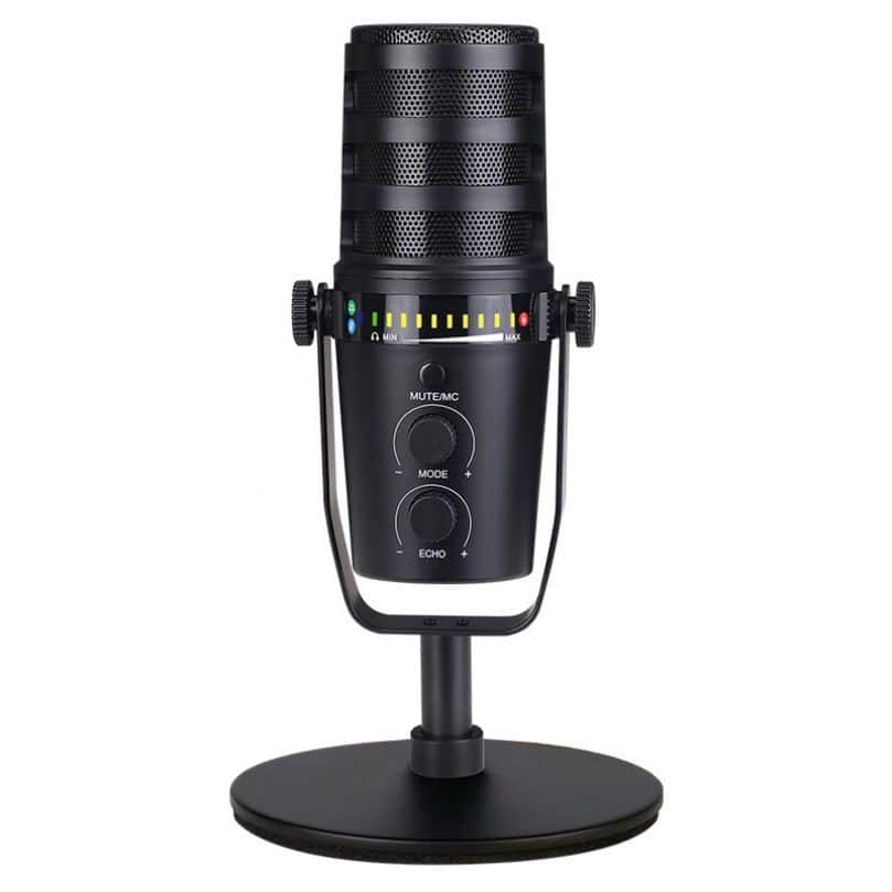 Cluzine - Dynamic Microphone USB/XLR Dual Mode for PC Mobile Live Streaming Gaming Recording - Black