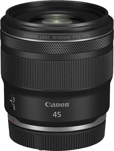 Canon RF45mm F1.2 STM Standard Prime Lens for EOS R Series Cameras Canon RF45mm F1.2 STM Standard Prime Lens for EOS R Series Cameras
