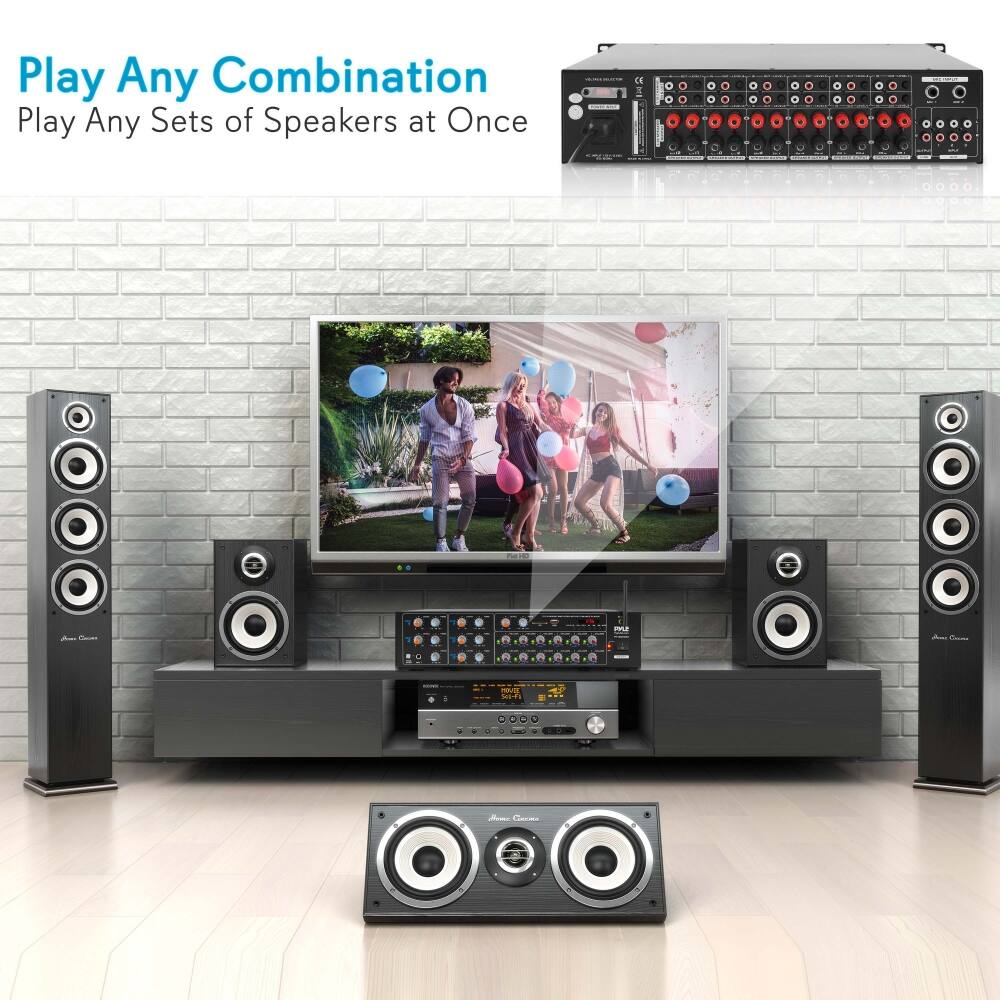 Play Any Combination  
Play Any Sets of Speakers at Once