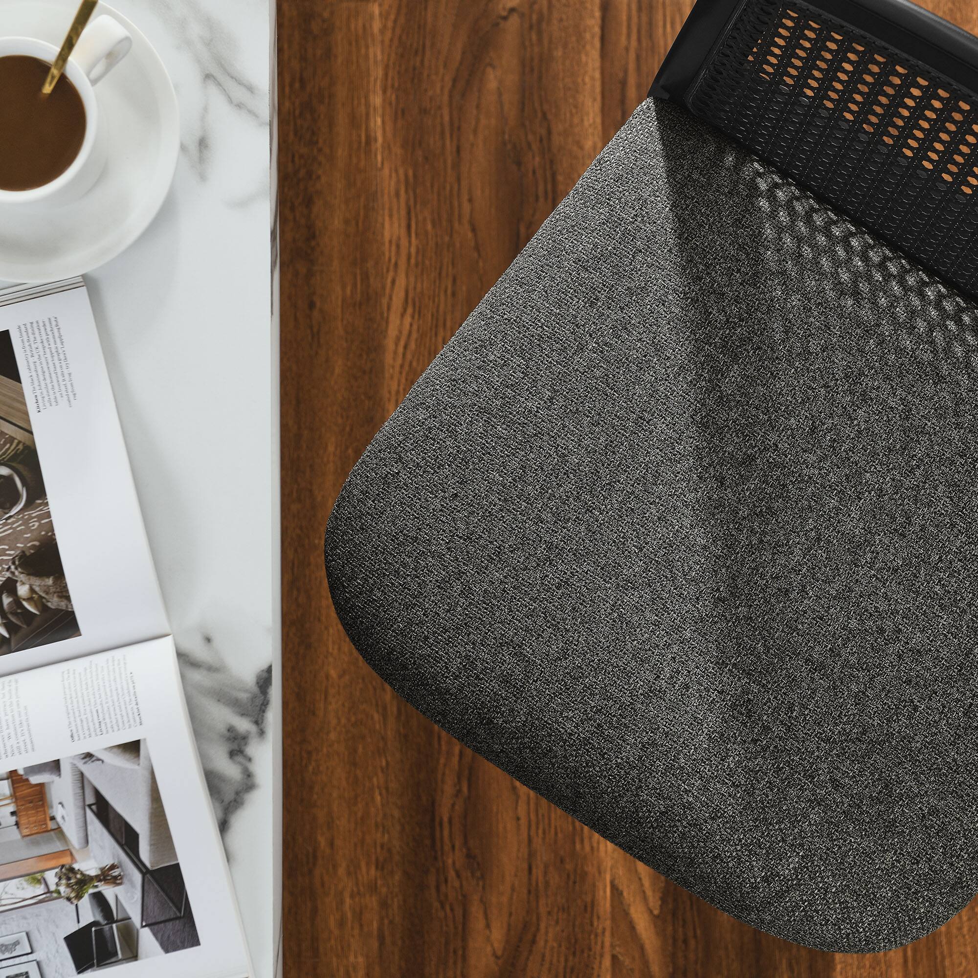 Alt View 1. Modway - Monarch Wood and Rattan Counter Stool by Modway - Black Black Gray.