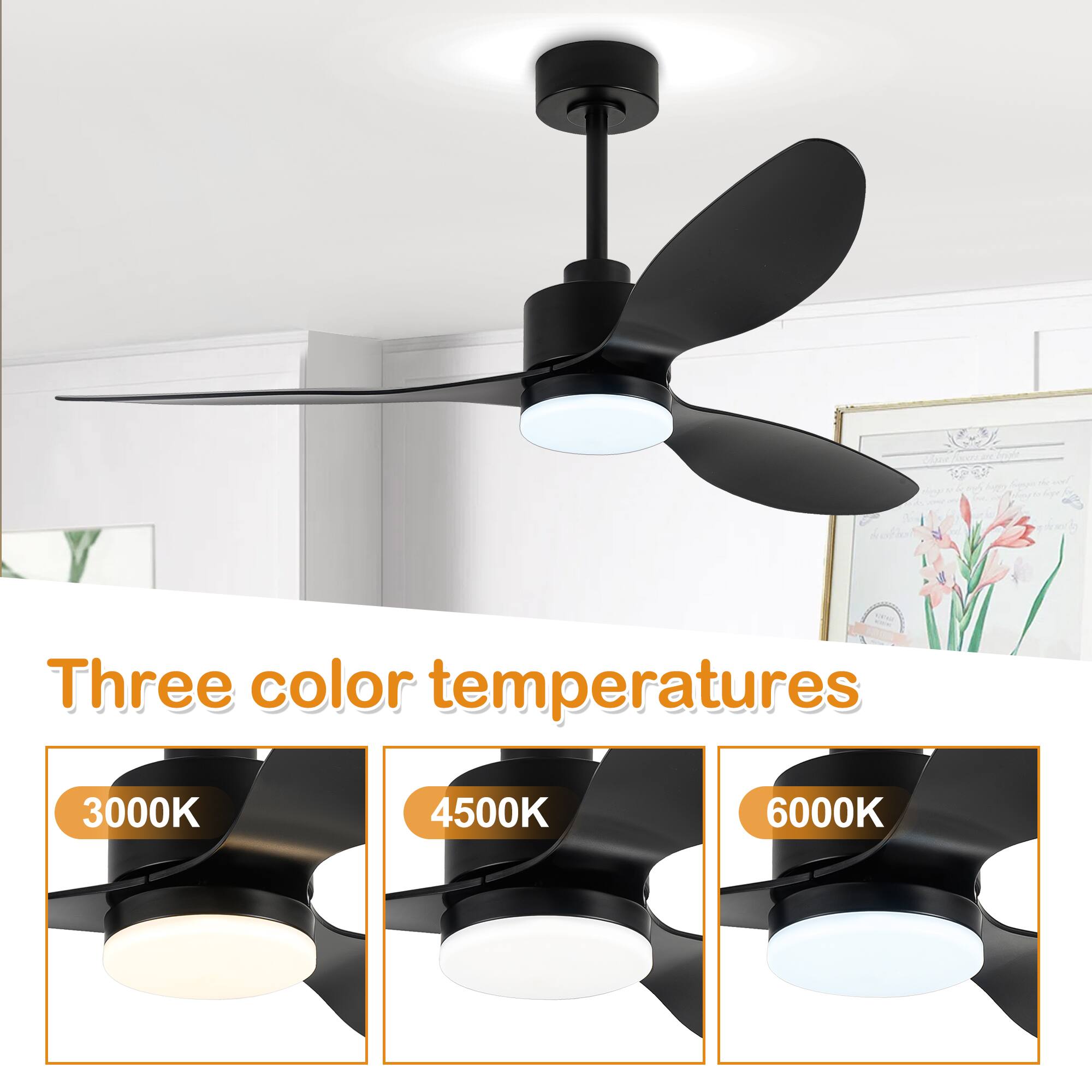 Three color temperatures

3000K

4500K

6000K