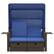 Angle. Costway - Outdoor Patio Rattan Daybed with Retractable Canopy & Adjustable Backrests - Blue.