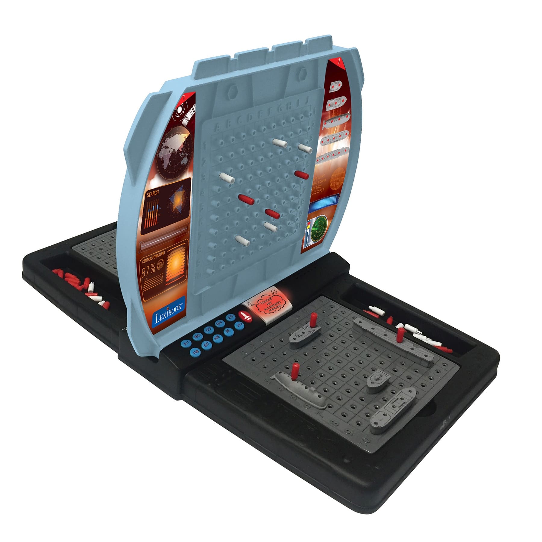 Lexibook - Electronic Talking Sea Battle Game with Lights – 1 to 2 Players /ES/PT)