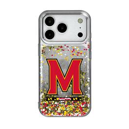 Keyscaper - NCAA - Maryland Terrapins iPhone Glitter Case with Confetti Design - 13 - Multicolor