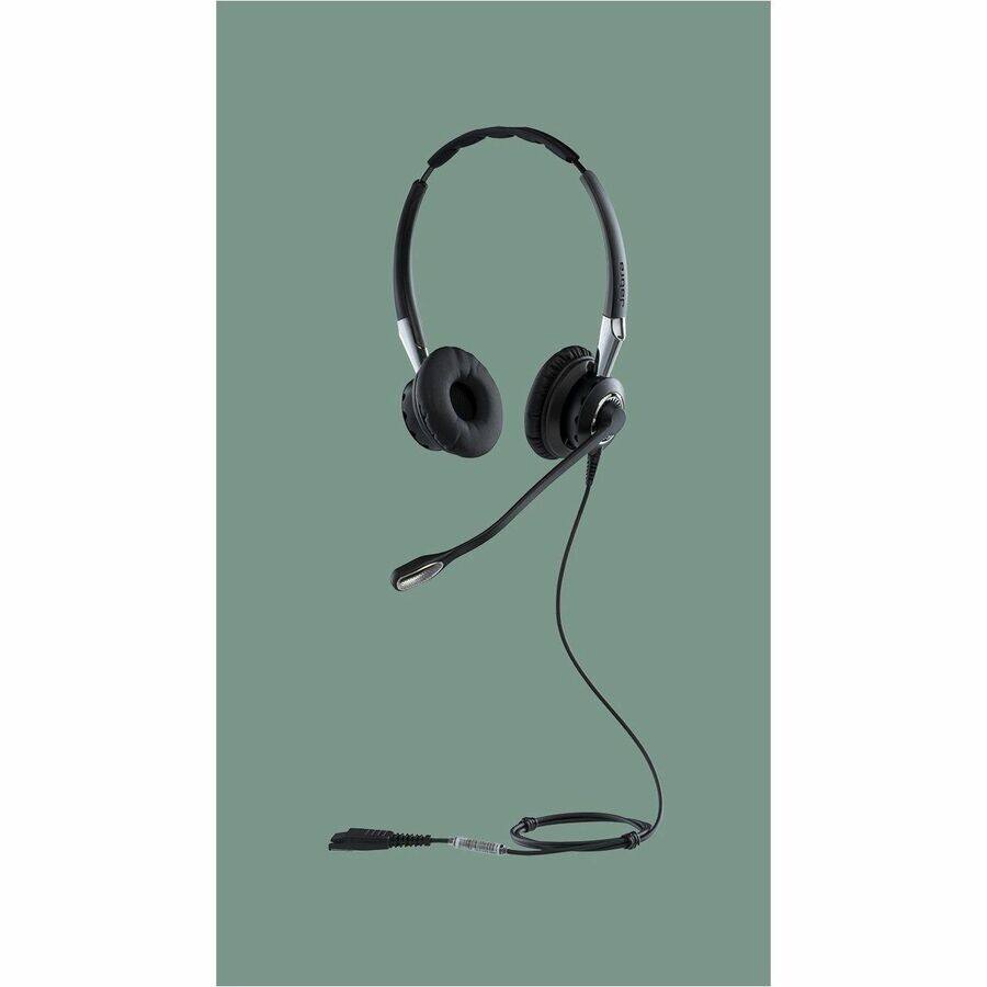 Alt View 3. Jabra - Jabra BIZ 2400 II QD Headset - Stereo - Quick Disconnect - Wired - Over-the-head - Binaural - Supra-aural - Noise - Black.