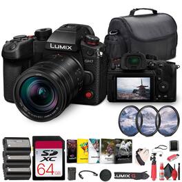 Panasonic - Lumix GH7 Mirrorless Micro Four Thirds Camera with 12-60mm f/2.8-4 Lens Bundle
