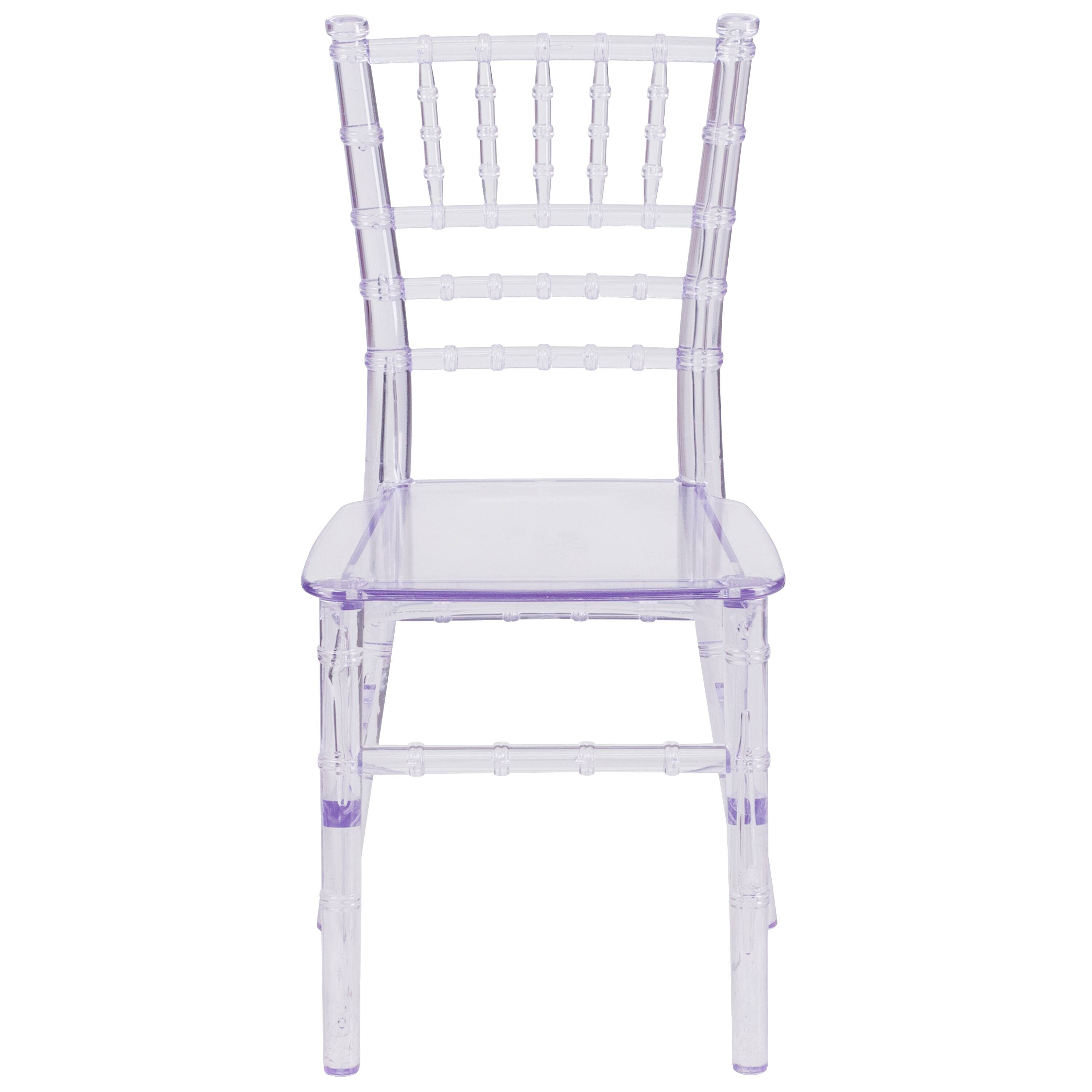 Alt View 8. Emma + Oliver - 10 Pack Child’s All Occasion Resin Chiavari Chair for Home or Home Based Rental Business - Clear.