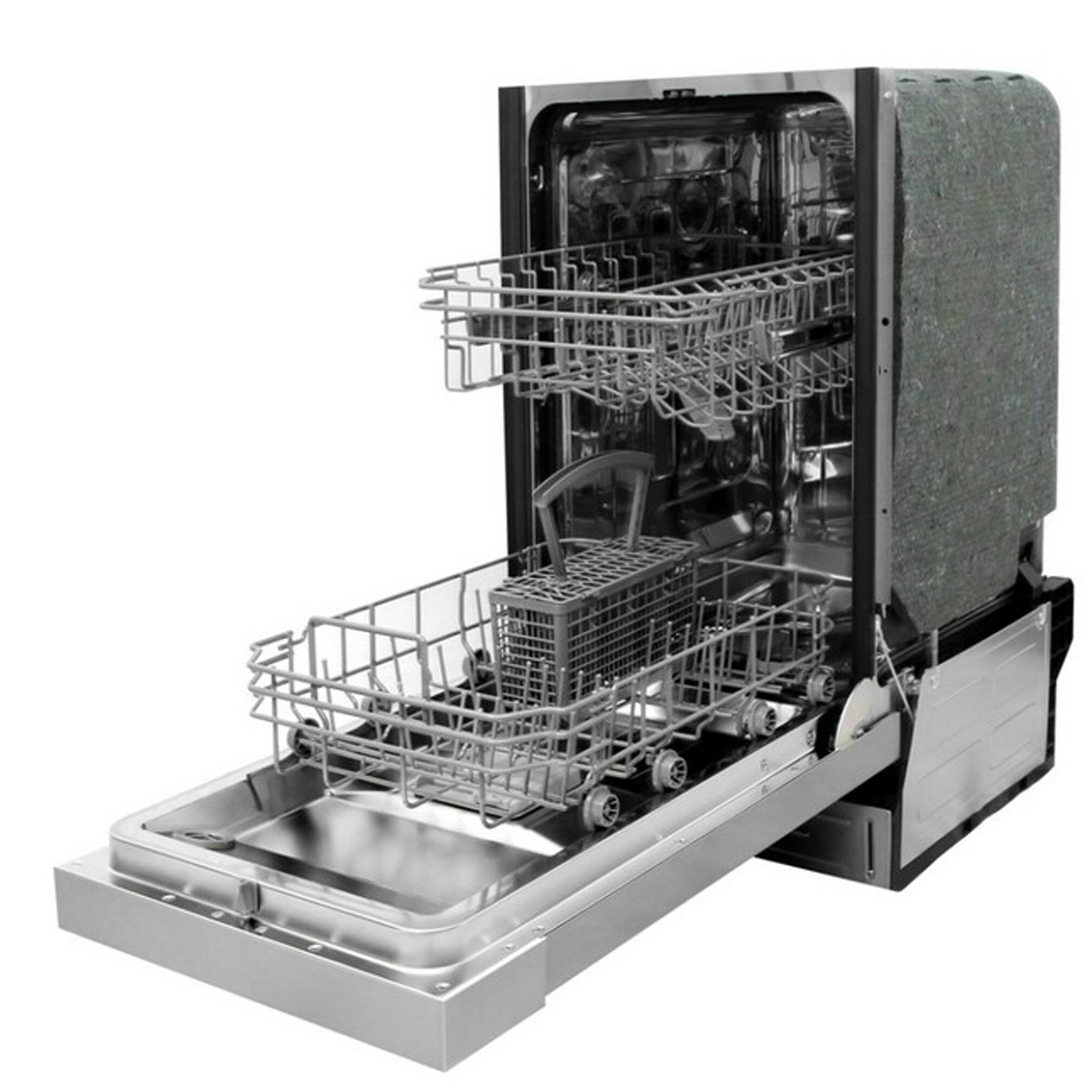 Alt View 1. SPT - 18 in. Stainless Steel Front Control Smart Dishwasher 120-Volt Stainless Steel Tub - Stainless Steel.