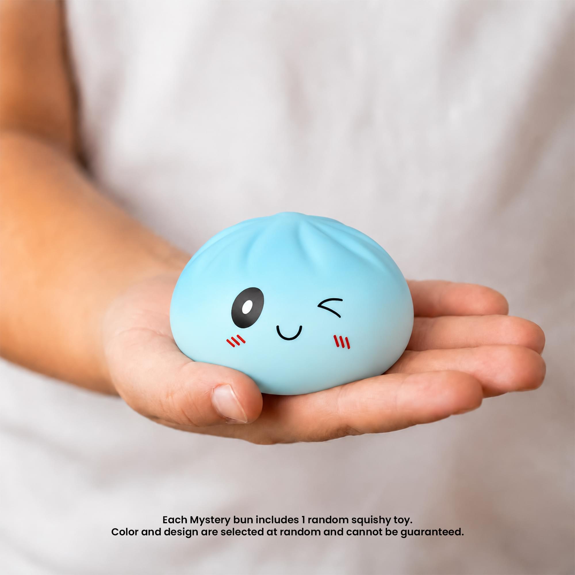 Each Mystery bun includes 1 random squishy toy. Color and design are selected at random and cannot be guaranteed.