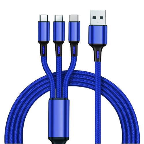 Front. Home Collection - 3 in 1 Fast USB Charging Cable Universal Multi Function Cell Phone Charger Cord.