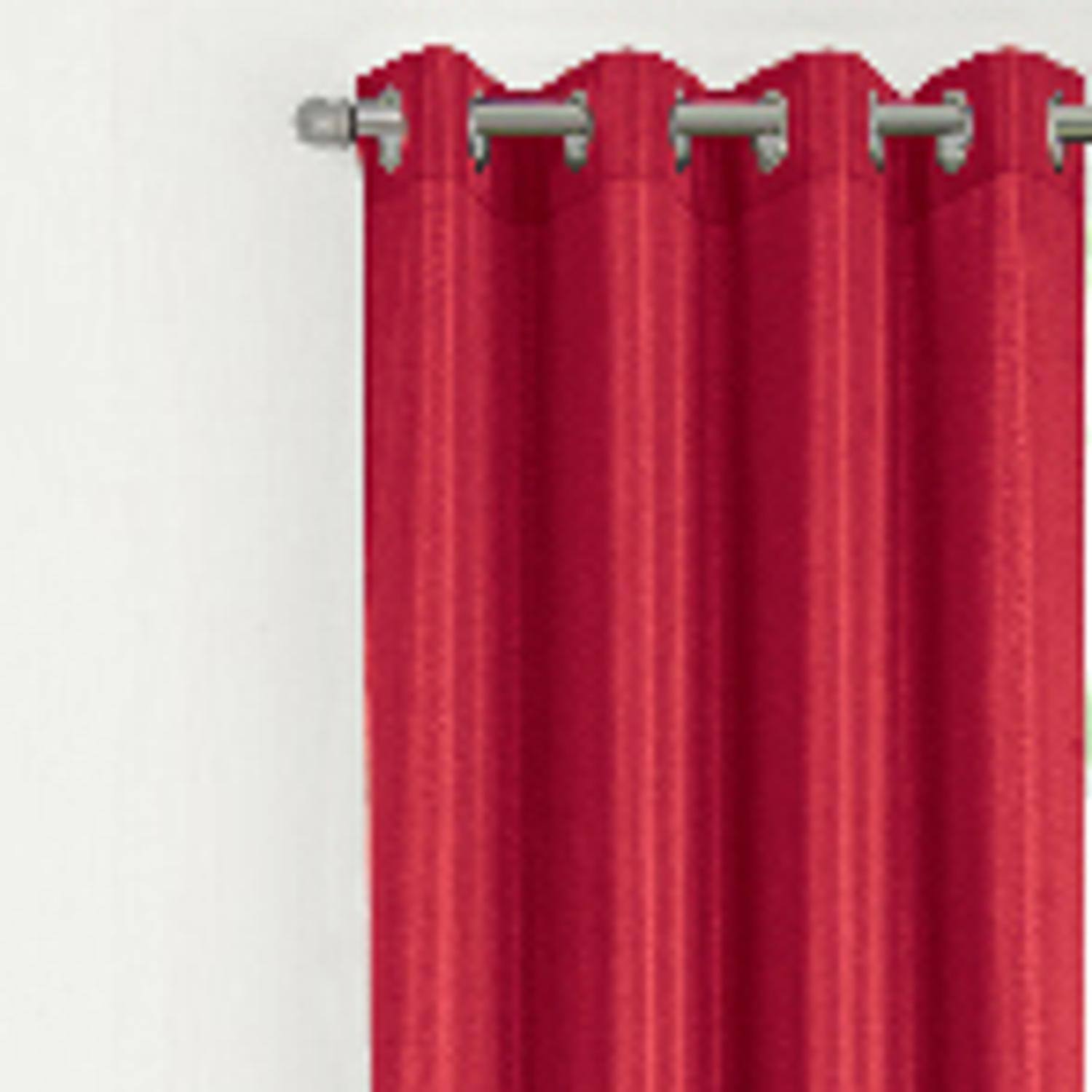 Left. RT Designers Collection - RT Designer Collection Gibson Luxurious Decorative Grommet Curtain Panel 54" x 90" Red - Red.