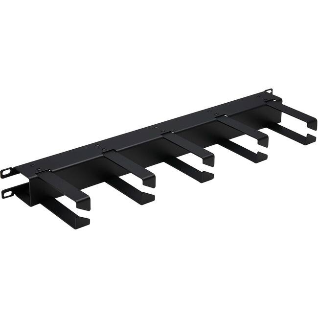 Eaton Tripp Lite Series Horizontal Cable Manager - Metal Rings, 1U - Horizontal Cable Manager - 1U Rack - Black