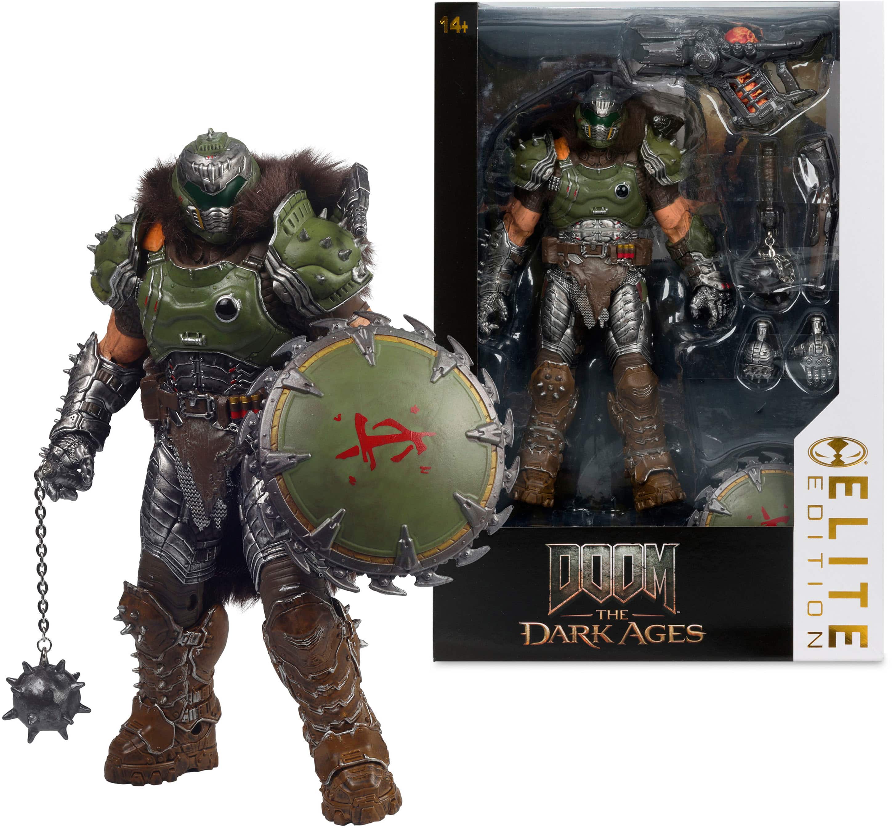 McFarlane Toys - Doom: The Dark Ages Doom Slayer 7.25" Deluxe Action Figure - McFarlane Elite Edition #1 - Front_Zoom