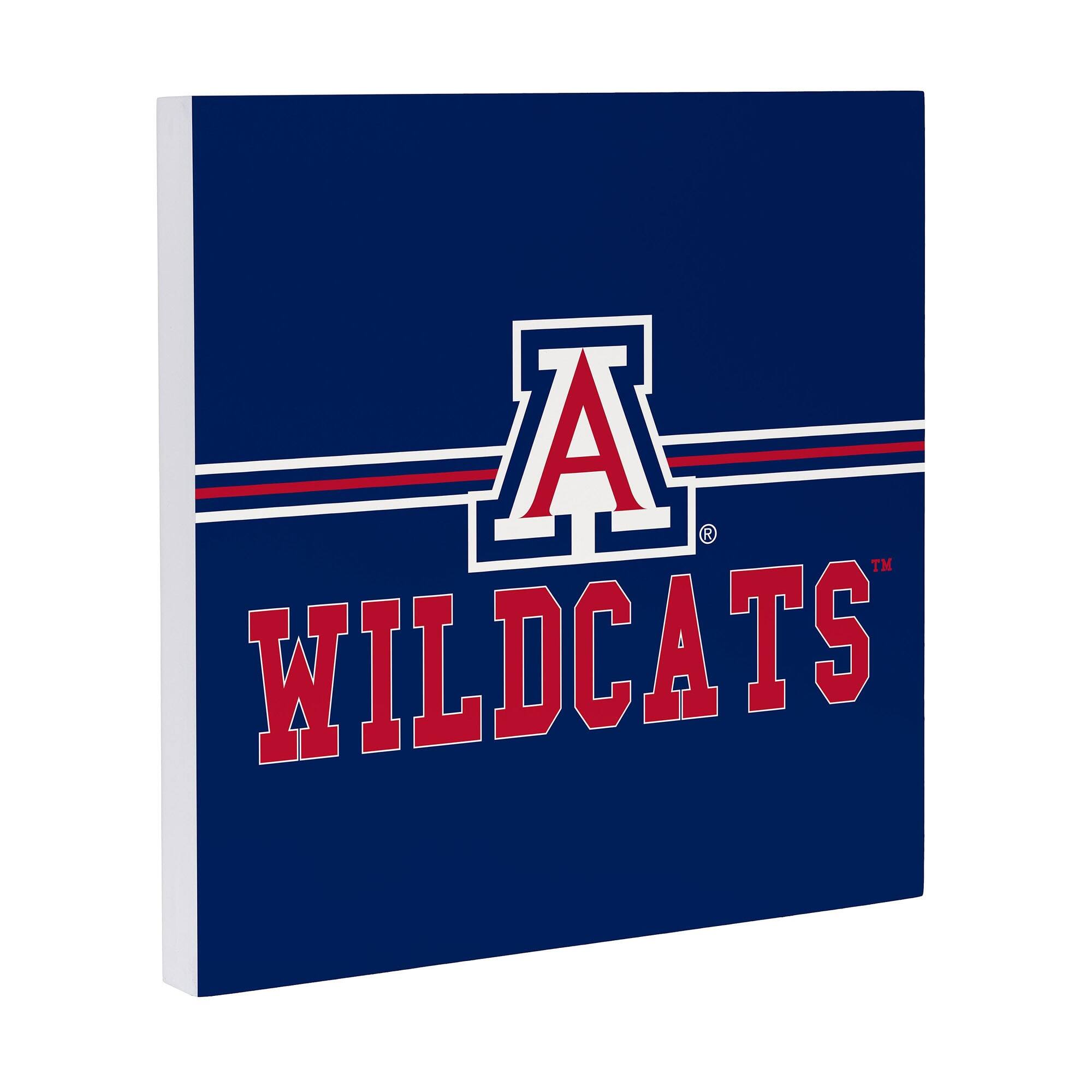 Alt View 1. Evergreen Enterprises - Arizona Wildcats 12" x 12" Wood Wall Sign - Multicolor.
