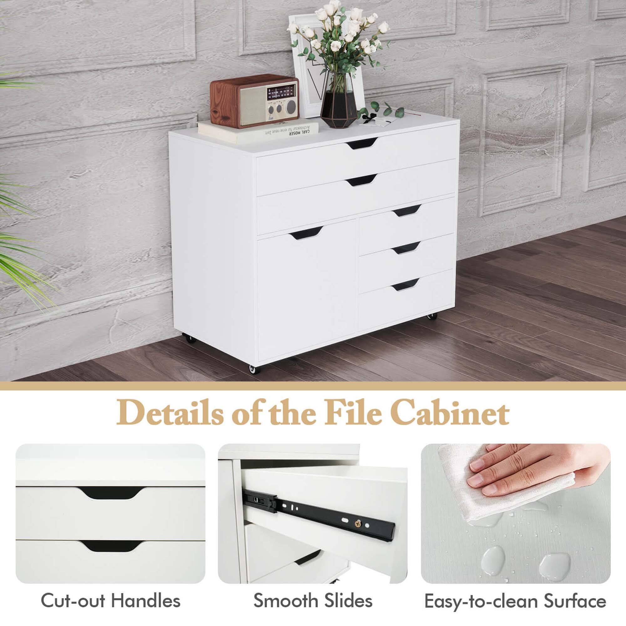 Details of the File Cabinet

- Cut-out Handles
- Smooth Slides
- Easy-to-clean Surface