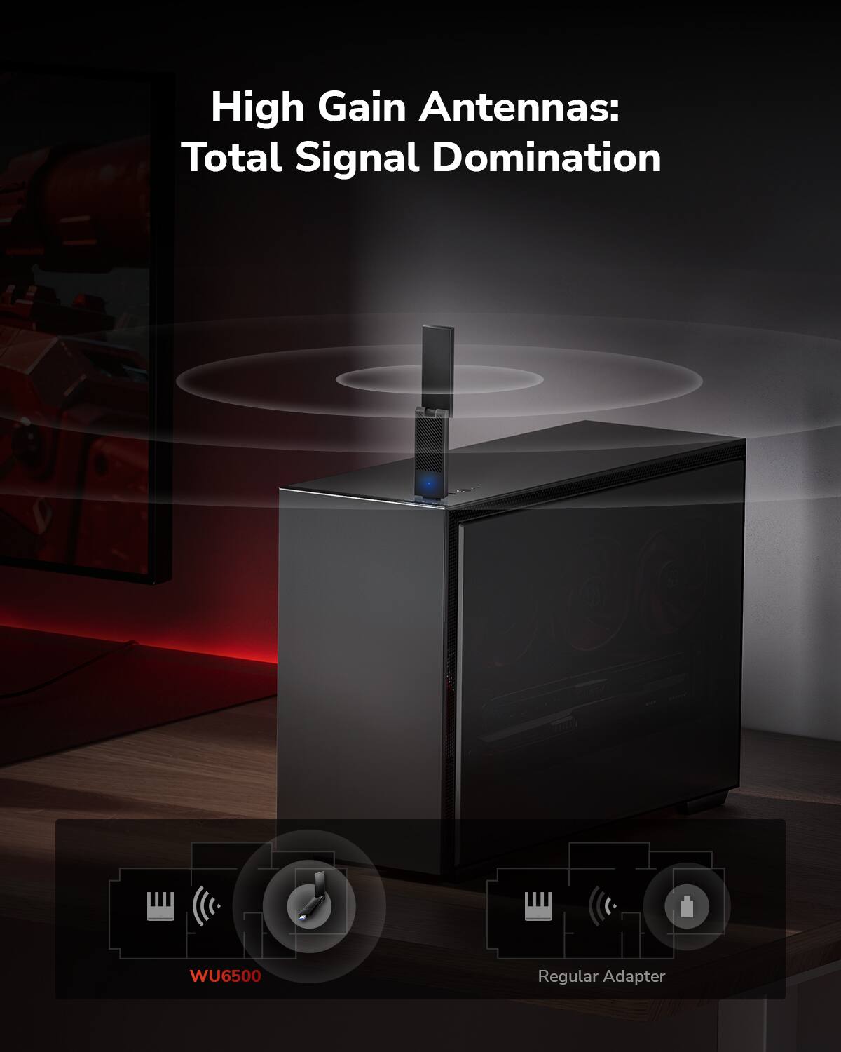 High Gain Antennas: Total Signal Domination
WU6500
Regular Adapter