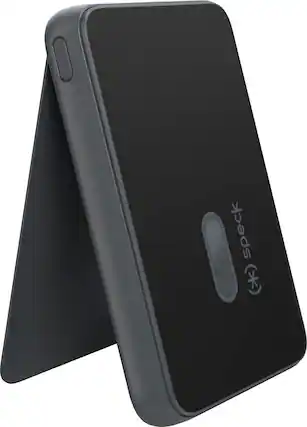 Front. Speck - ClickLock StandyBank Portable Wireless Charger Black - Black.