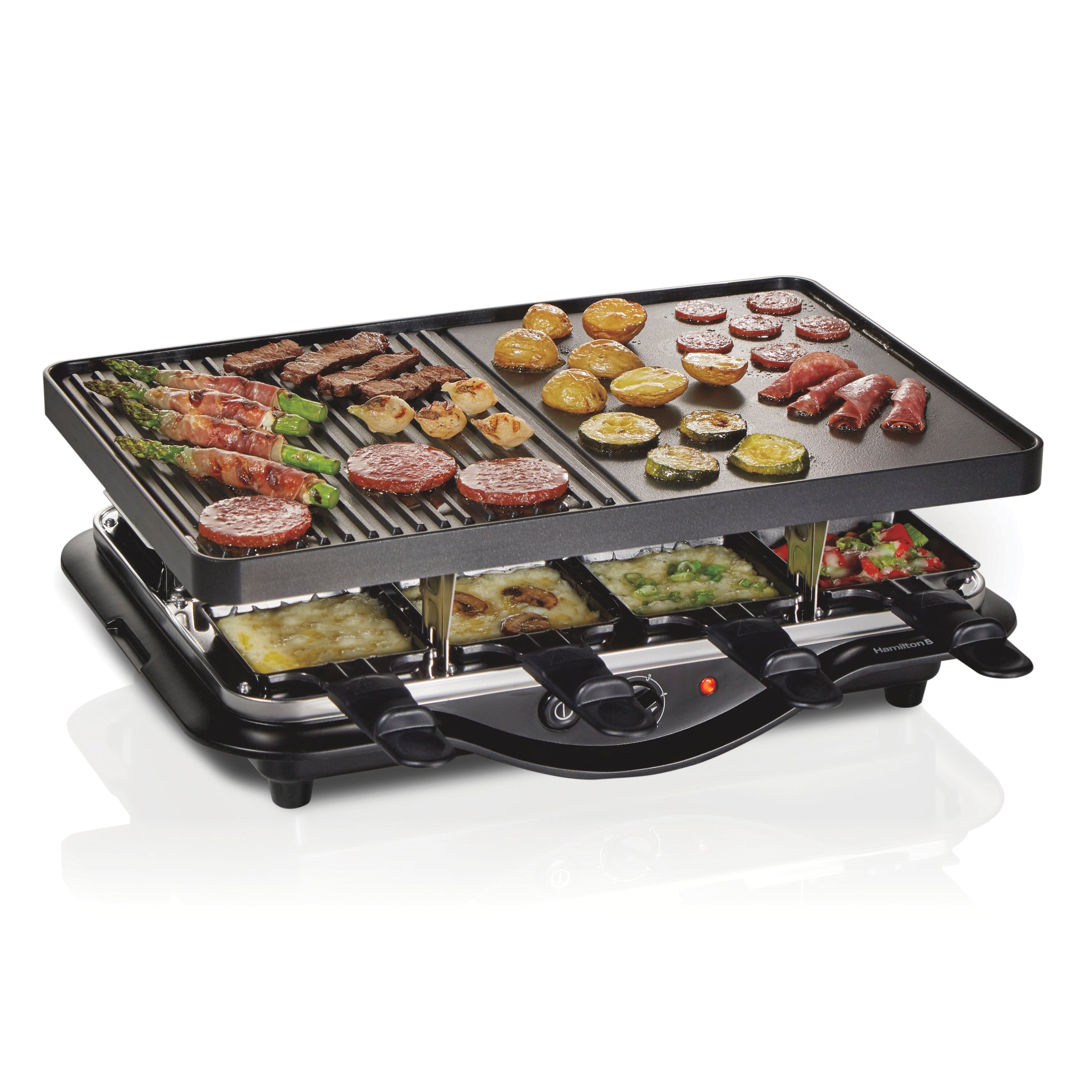 Front. Hamilton Beach - Raclette Party Grill - Black.