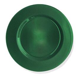 American Atelier - Sunray Emerald Glass Charger Plate 14"D - Green