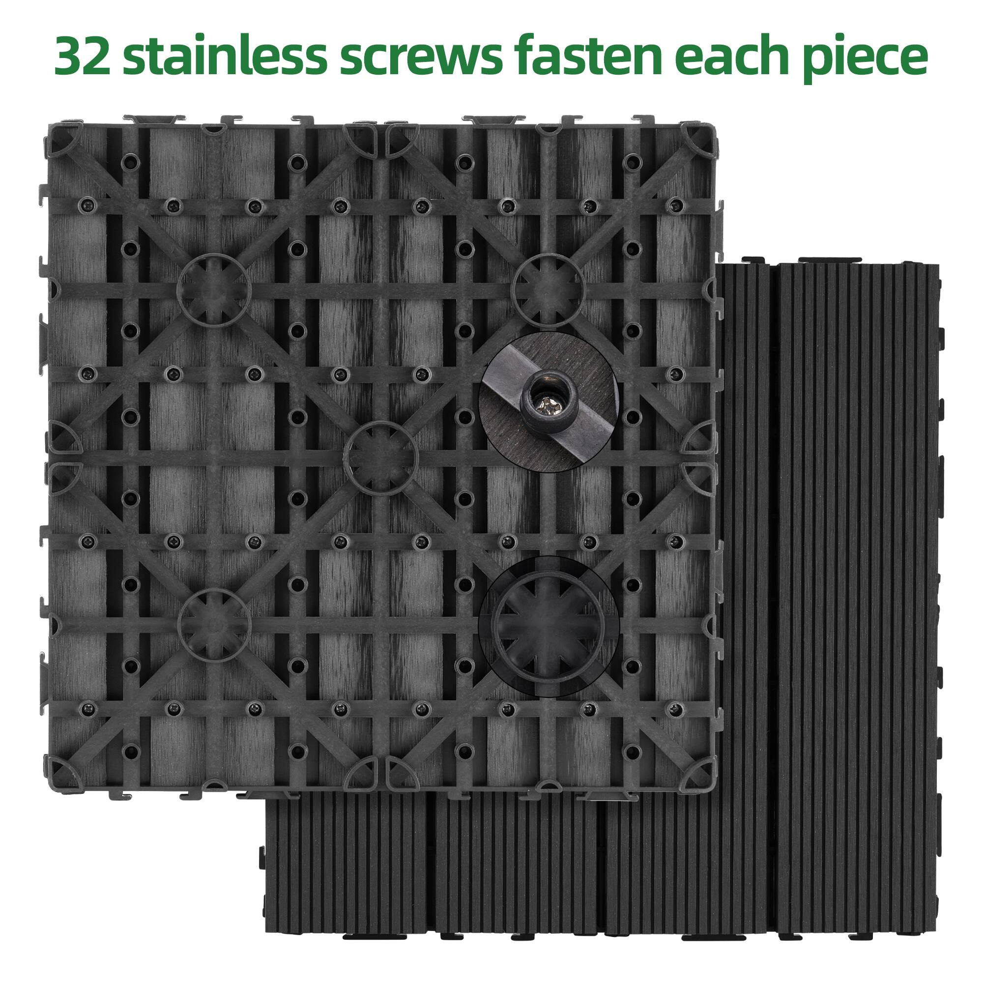 32 stainless screws fasten each piece