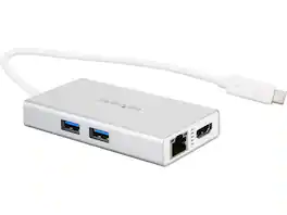 StarTech.com - USB C Multiport Adapter - Aluminum, PD, HDMI, Ethernet, USB Hub