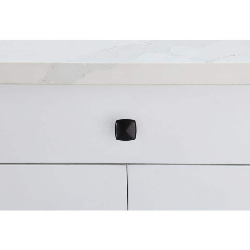 Elegant Decor - Marcel 1.2" Square Knob Multipack (Set of 10) - Matte Black