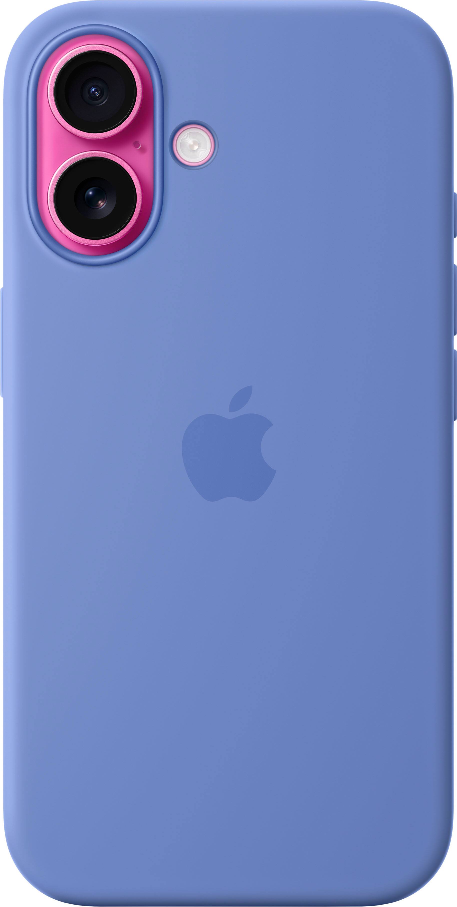 Left. Apple - iPhone 16 Silicone Case with MagSafe - Periwinkle.