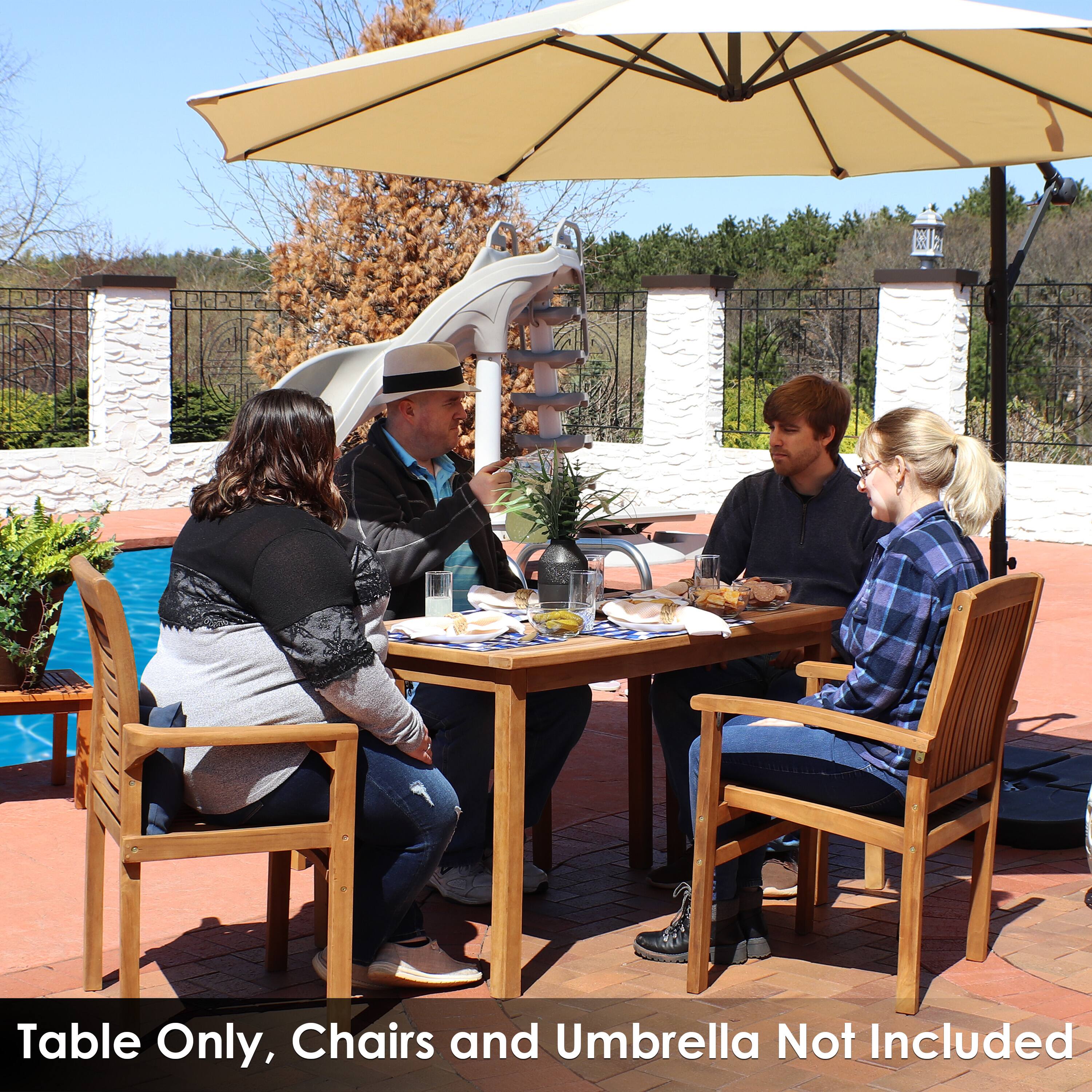 Table Only, Chairs and Umbrella Not Included