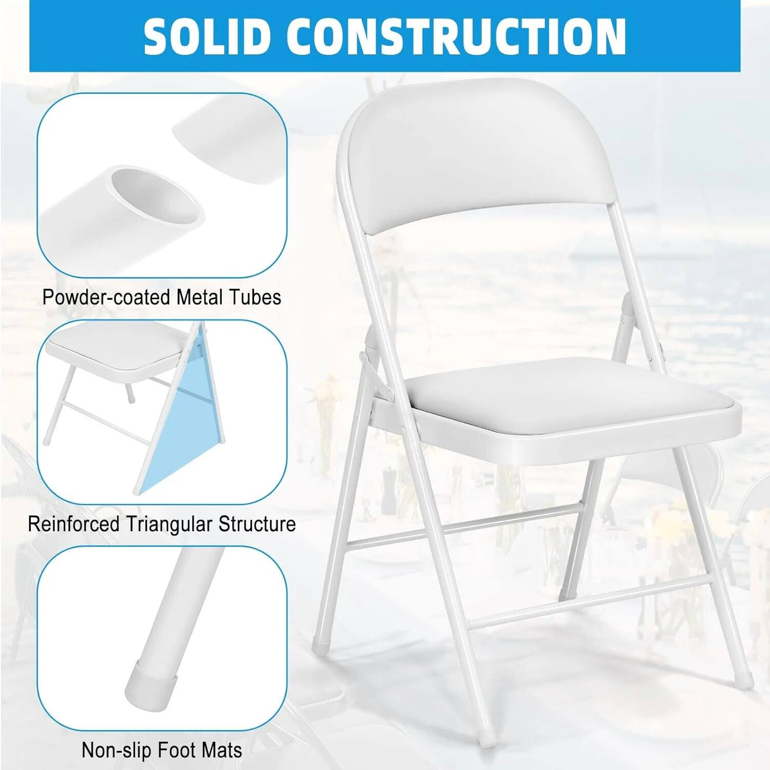 SOLID CONSTRUCTION

- Powder-coated Metal Tubes
- Reinforced Triangular Structure
- Non-slip Foot Mats