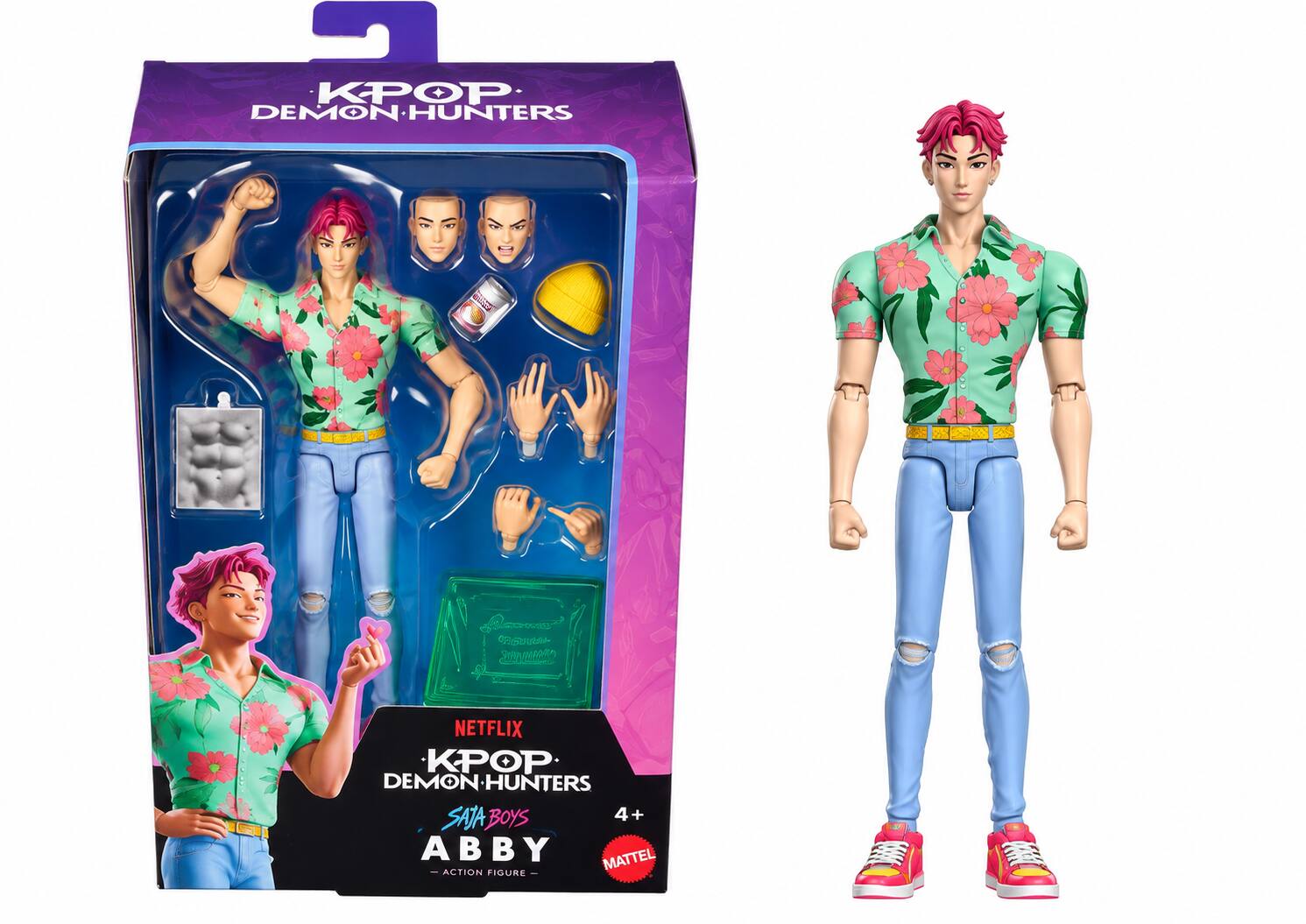Mattel KPop Demon Hunters Saja Boys Abby Soda Pop Action Figure ...