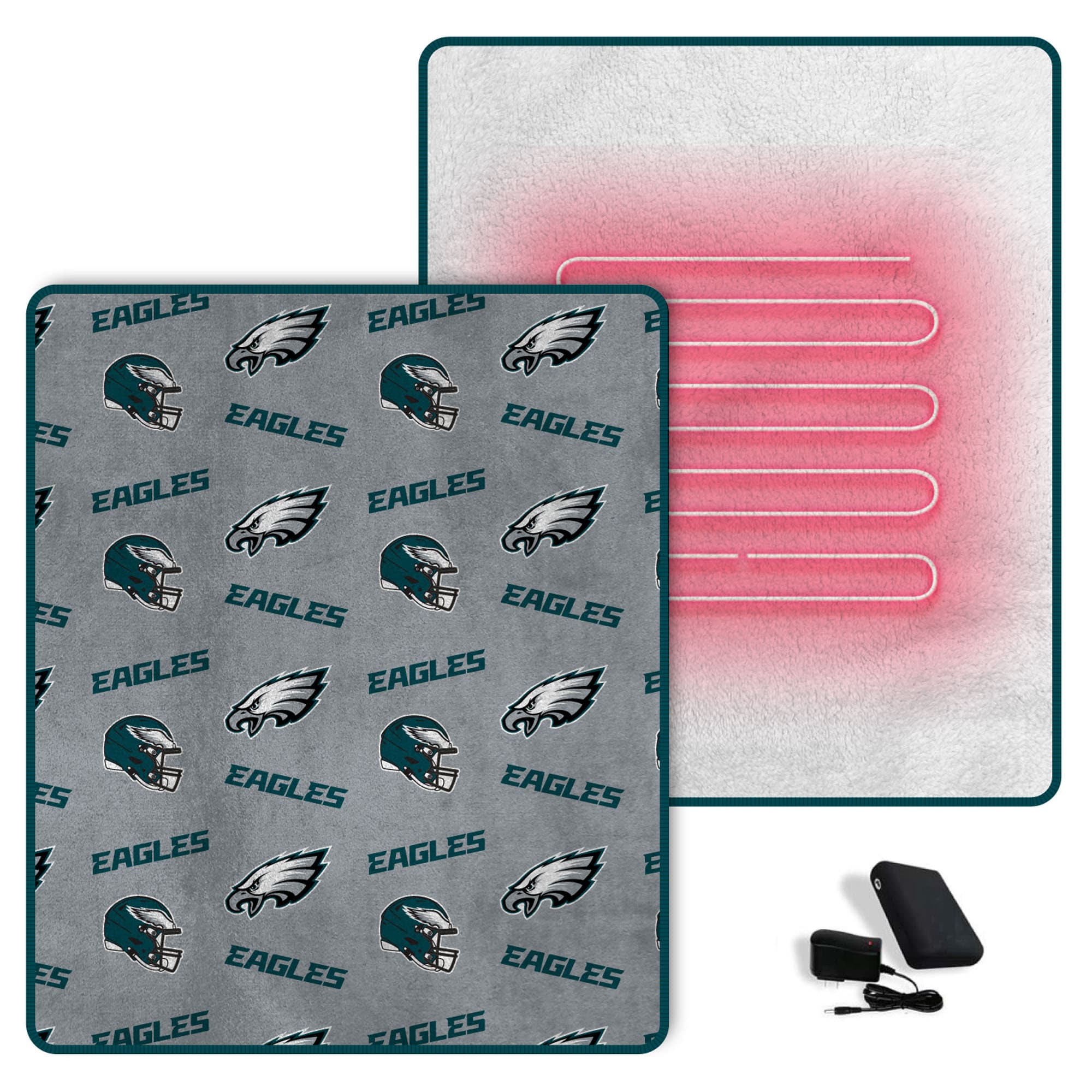 Pegasus - Philadelphia Eagles Scattered Logos 60" x 70" Heated Blanket - Multicolor