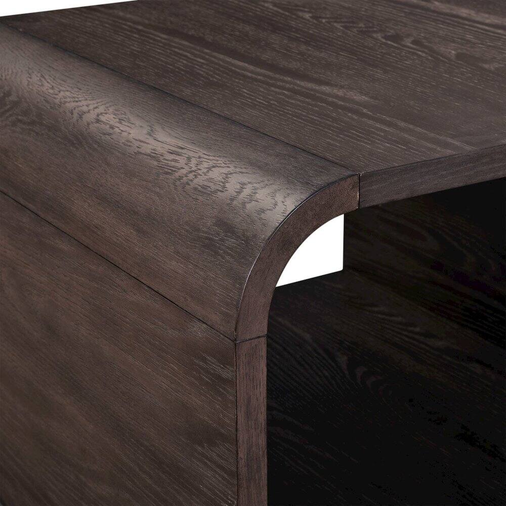 Alt View 4. Liberty Furniture Industries - Living Room Cocktail Table Rounded Waterfall Edge Design - Espresso Oak Wood - Espresso.