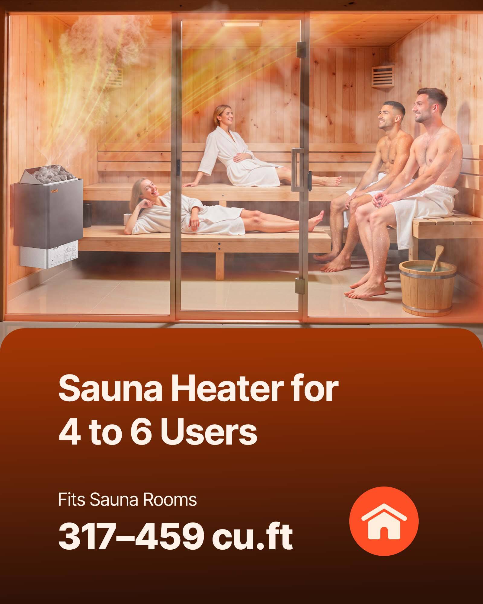 FOX  
Sauna Heater for 4 to 6 Users  
Fits Sauna Rooms 317-459 cu.ft
