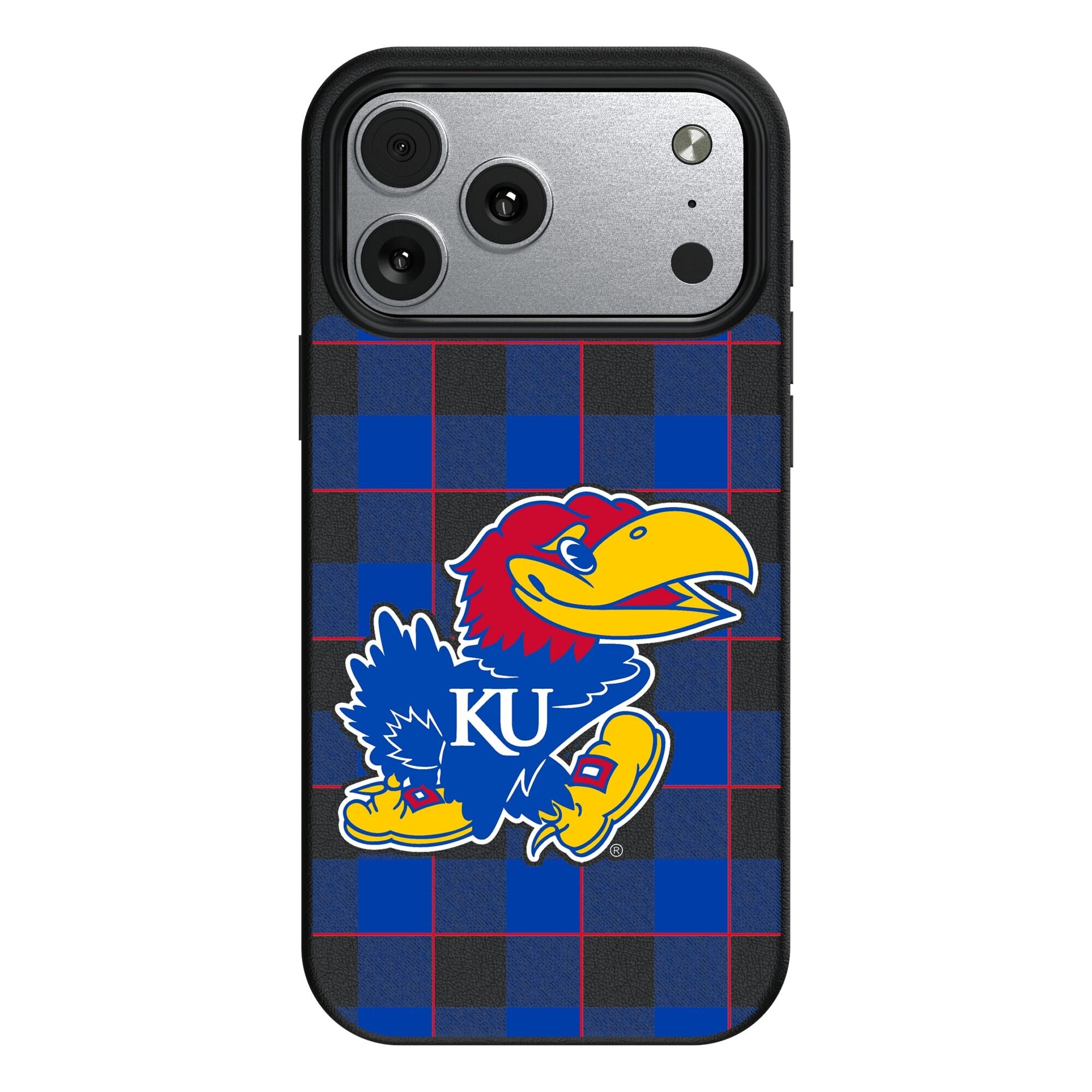 Keyscaper - NCAA - Kansas Jayhawks Plaid Magnetic Bump iPhone Case - 17 Pro Max - Black price history on PriceWatchPro