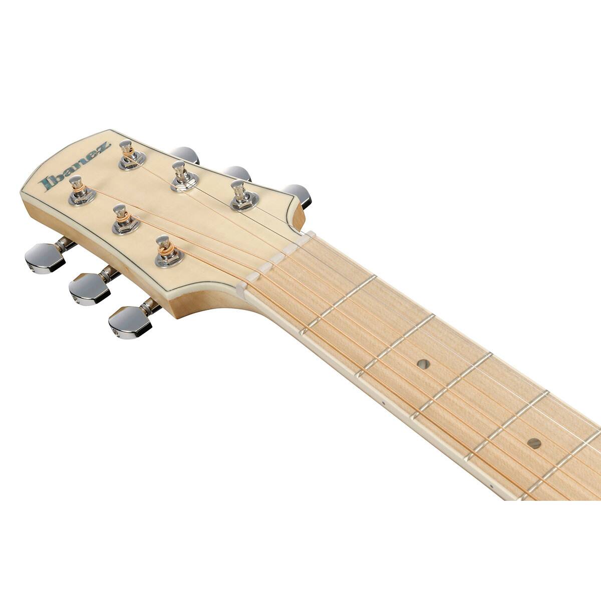 Alt View 7. Ibanez - Ibanez Advanced Acoustic Series AAD77M1E Acoustic Electric Guitar, Open Pore Antique White.