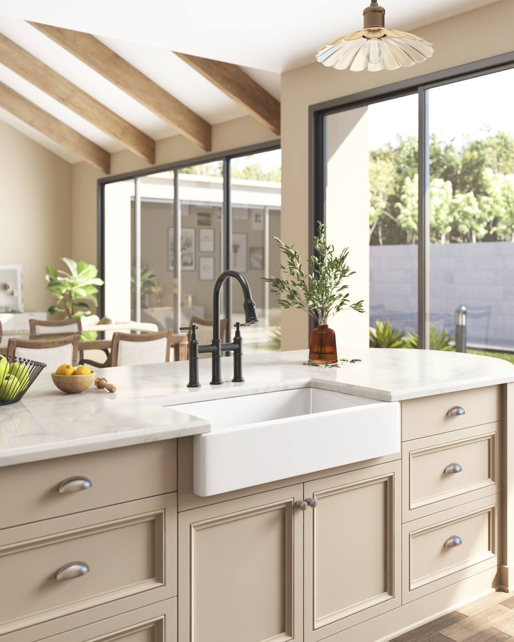Back. Siljoy - White Farmhouse Sink Deep Apron Sink Undermount Farmhouse Kitchen Sink Single Farm Sink - White.