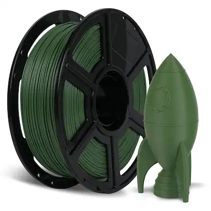 Front. Flashforge - Carbon Fiber PETG Filament 1.75mm 1kg High Strength 3D Printer Filament for Functional Parts and Prototyping - Grass Green.