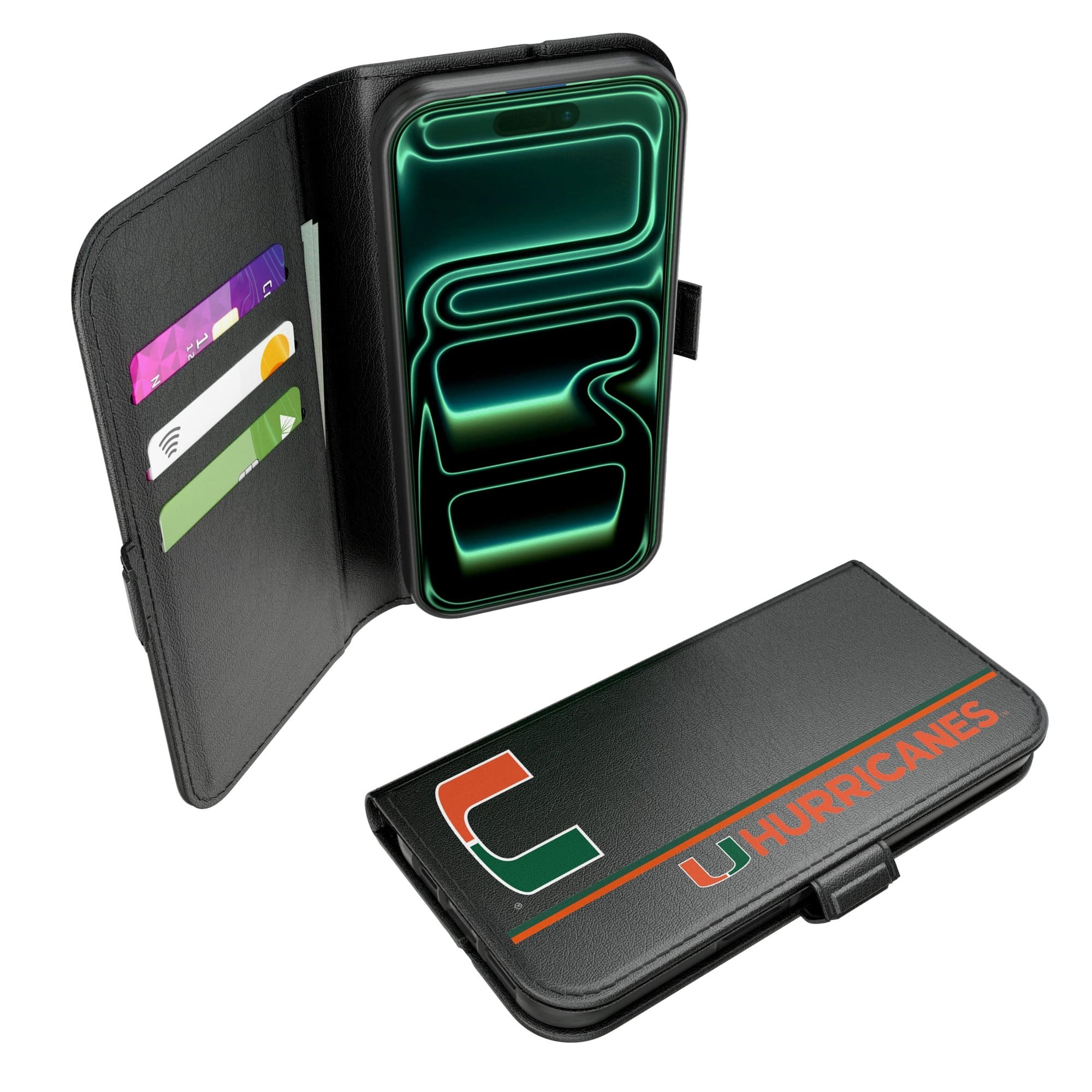 Keyscaper - NCAA - Miami Hurricanes iPhone Folio 2.0 Case - 17 - Black price history on PriceWatchPro