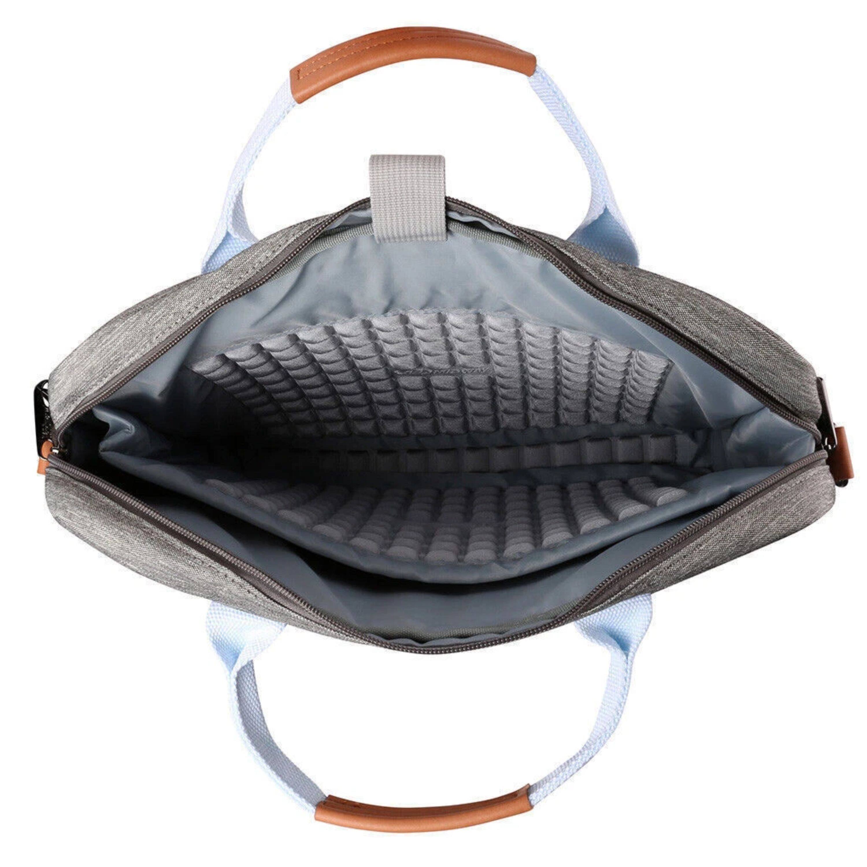 Left. Kitcheniva - Travel Shoulder Messenger Bag Carry Case For 14" Laptop Gray - Gray.